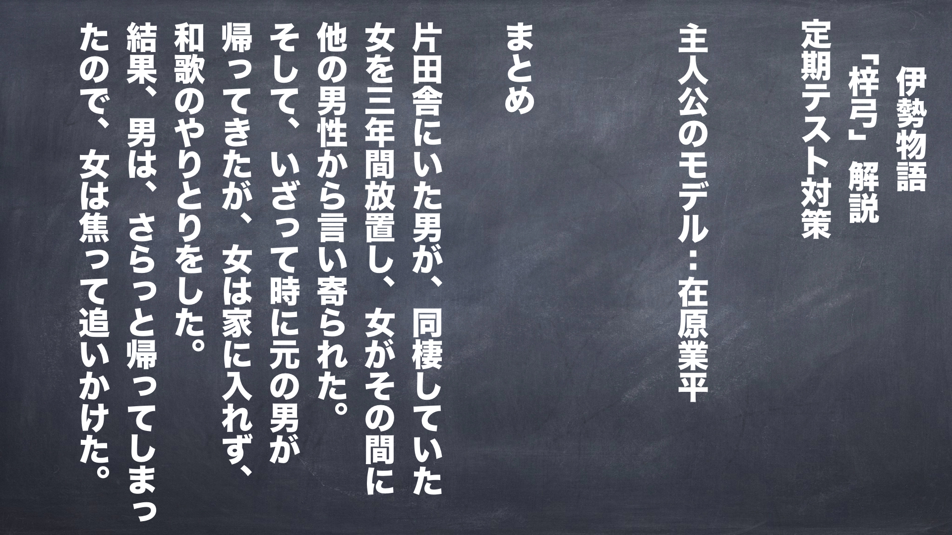 伊勢物語 梓弓 わかりやすい現代語訳と定期テスト予想問題 Jtvブログ